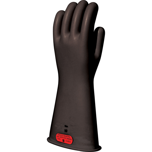 Gants isolants en caoutchouc naturel noir, ASTM classe 0, Taille 8, 14" lo Distribution Industrielle GC