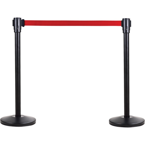 Free-Standing Crowd Control Barrier Receiver Post, 35" High, Black Distribution Industrielle GC