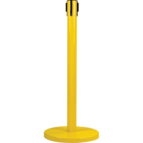 Free-Standing Crowd Control Barrier Receiver Post, 35" High, Yellow Distribution Industrielle GC