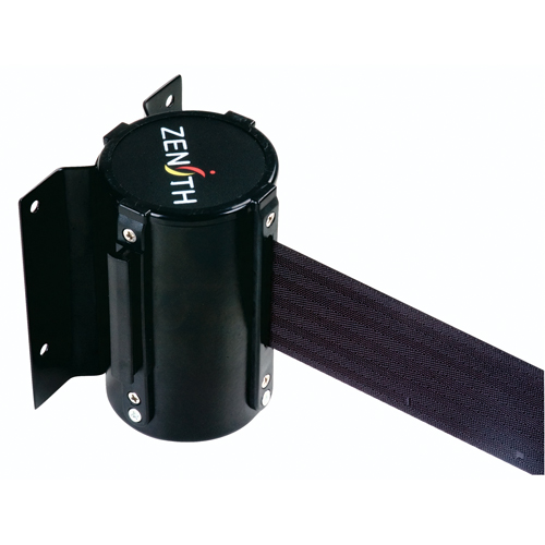 Barri&egrave;re &agrave; fixation murale, Acier, Fixation par vis, 12', Ruban Noir Distribution Industrielle GC