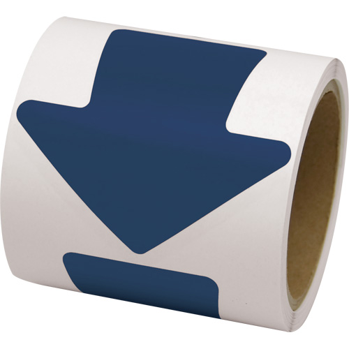 Coloured Floor Marking Decals, Arrow, 4" L x 4" W, Blue, Vinyl Distribution Industrielle GC