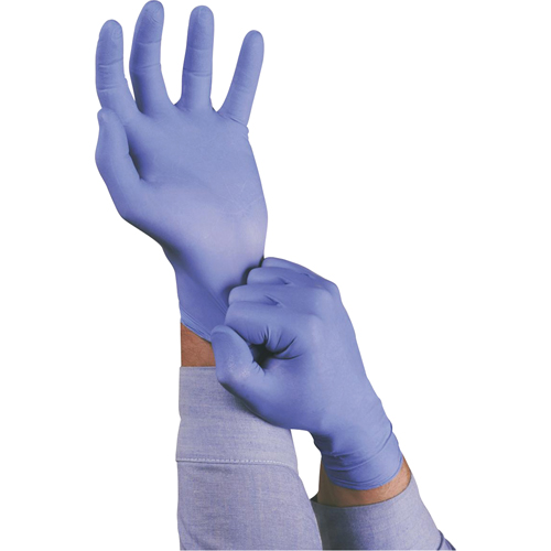 Gants TouchNTuff 92-675, Moyen, Nitrile, 5 mils, Sans poudre, Bleu Distribution Industrielle GC