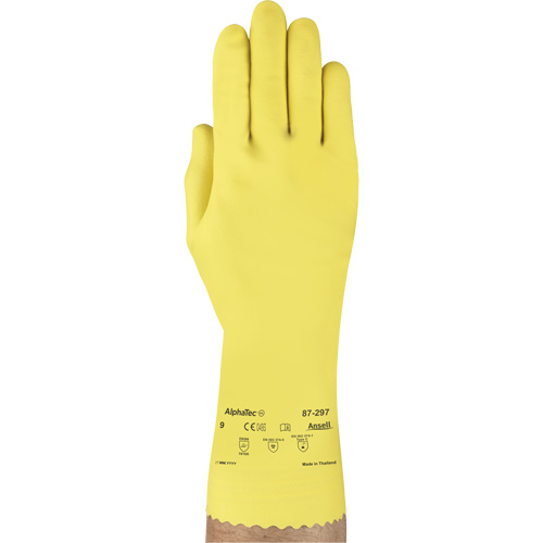 Gants Versatouch 297, Taille Moyen/8, 12" lo, Latex de caoutchouc, Doublure en Ouat&eacute;e, 20 mils Distribution Industrielle GC