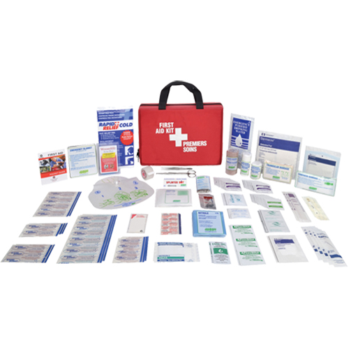 Trousses de premiers soins format mallette, Dispositif m&eacute;dical Classe 1, Sac en nylon Distribution Industrielle GC