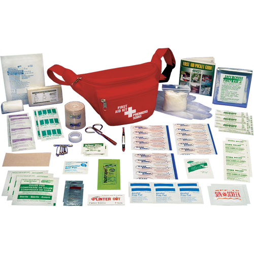 Trousses de premiers soins pour randonneur p&eacute;destre, Dispositif m&eacute;dical Classe 1, Sac en nylon Distribution Industrielle GC