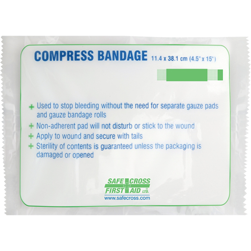 Pansement compressif grand format, 15" lo x 4-1/2" la Distribution Industrielle GC