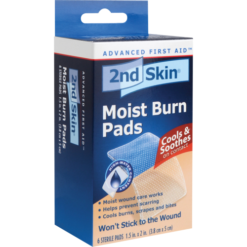 Compresses humides pour brûlures 2nd Skin, 1-1/2" x 2", Classe 2 Distribution Industrielle GC