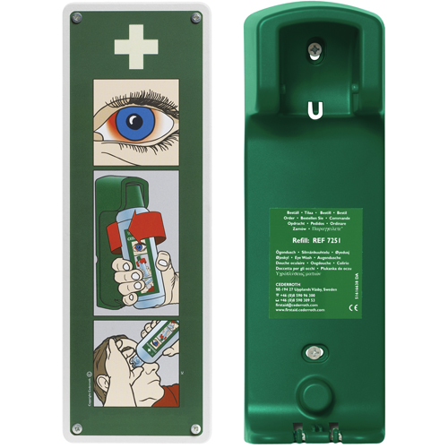 Support mural pour solution ophtalmique Cederroth Distribution Industrielle GC