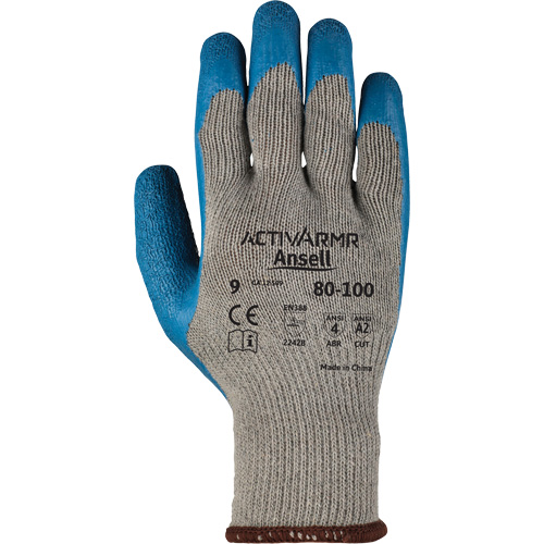 Gants ActivArmr 80-100, 10/T-Grand, R&ecirc;vetement Latex de caoutchouc, Calibre 10, Enveloppe en Polyester/Coton Distribution Industrielle GC