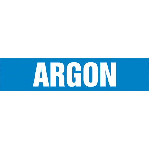"Argon" Pipe Marker, Self-Adhesive, 4" H x 24" W, White on Blue Distribution Industrielle GC