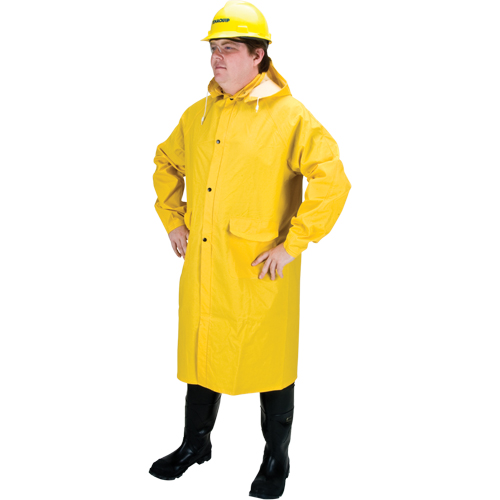 RZ200 Long Rain Coat, Polyester, Small, Yellow Distribution Industrielle GC