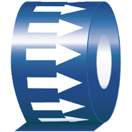 Pipe Marker, 108', White on Blue Distribution Industrielle GC