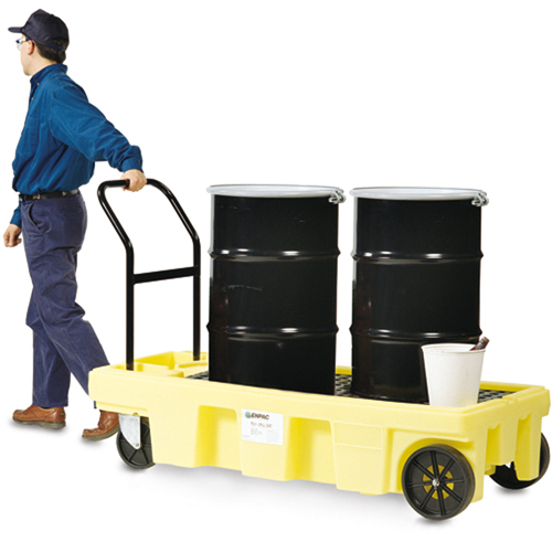 Chariots Poly-Spillcart, 66,5" lo x 29" la x 43,9" h, Cap. de d&eacute;versement 57 gal. US Distribution Industrielle GC