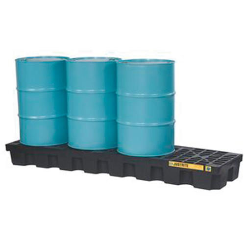 Palettes pour contr&ocirc;le des d&eacute;versements EcoPolyBlend sans drain, Capacit&eacute; de d&eacute;versement 75 gal. US, 97" x 25" x 9" Distribution Industrielle GC