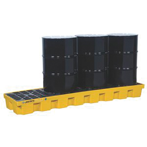 EcoPolyBlend Spill Control Pallets - With Drain, 75 US gal. Spill Capacity, 97" x 25" x 9" Distribution Industrielle GC