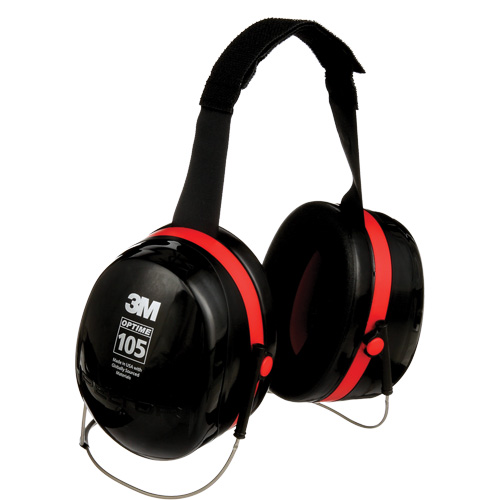 Peltor Optime 105 Series Earmuffs, Neckband, 29 NRR dB Distribution Industrielle GC
