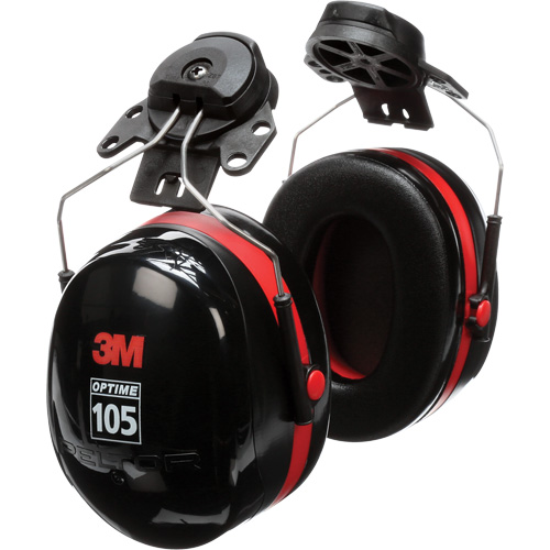 Peltor Optime 105 Series Earmuffs, Cap Mount, 27 NRR dB Distribution Industrielle GC