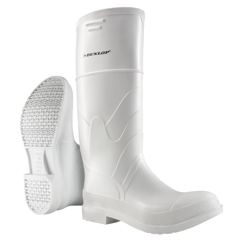 Bottes blanches, PVC, Embout Acier, Pointure 6, Semelle R&eacute;sistant aux perforations Distribution Industrielle GC
