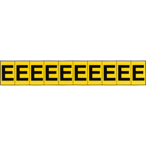 Individual Adhesive Letter Markers, E, 1" H, Black on Yellow Distribution Industrielle GC