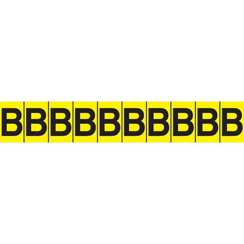 Individual Adhesive Letter Markers, E, 1" H, Black on Yellow Distribution Industrielle GC