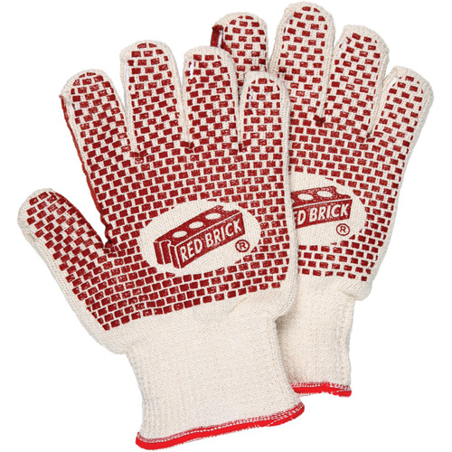 Gants r&eacute;versibles en tissu &eacute;ponge Red Brick, Coton, Deux c&ocirc;t&eacute;s, Calibre 10, Petit Distribution Industrielle GC