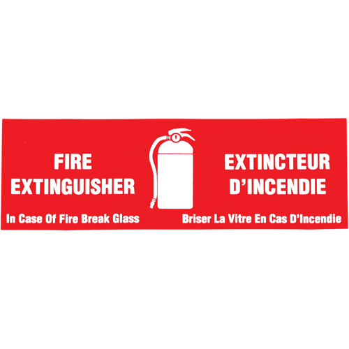 &eacute;tiquette  Fire Extinguisher / Extincteur d'incendie , 2" x 6", Vinyle, Bilingue avec pictogramme Distribution Industrielle GC