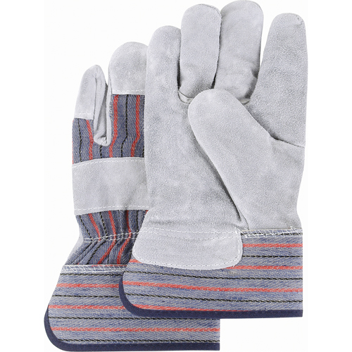 Gants d'ajusteur de premi&egrave;re qualit&eacute; &agrave; dos refendu, Moyen, Paume en Cuir de vache refendu, Doublure en Coton Distribution Industrielle GC
