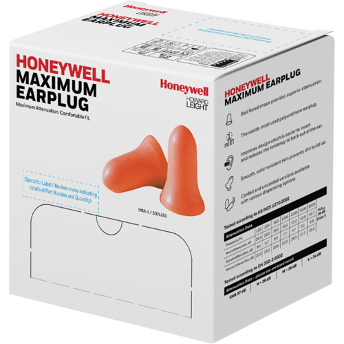 Bouchons d'oreilles en mousse Maximum de Howard Leight, Vrac - Sac en poly Distribution Industrielle GC