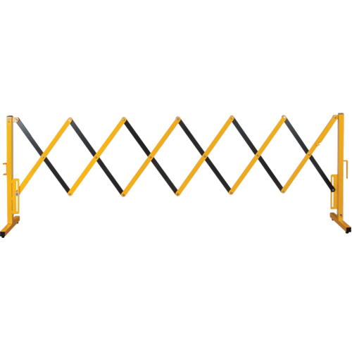 Barri&egrave;re extensible, 37" h x 11' lo, Noir/Jaune Distribution Industrielle GC