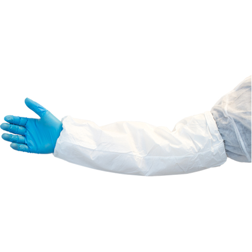 Manches l&eacute;g&egrave;res, Longueur de 18", Vinyle, Blanc Distribution Industrielle GC