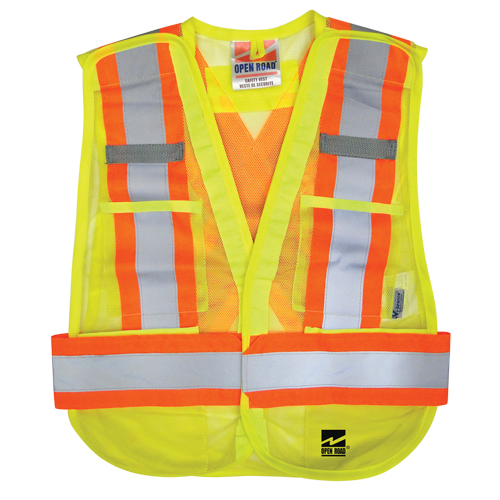 Veste d&eacute;tachable Open Road, Jaune lime haute visibilit&eacute;, Polyester Distribution Industrielle GC