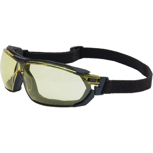 Lunettes de s&eacute;curit&eacute; &eacute;tanches Uvex Tirade, Lentille Ambr&eacute;e, Antibu&eacute;e, ANSI Z87+/R&eacute;pond ou surpasse la norme CSA Z94.3 Distribution Industrielle GC
