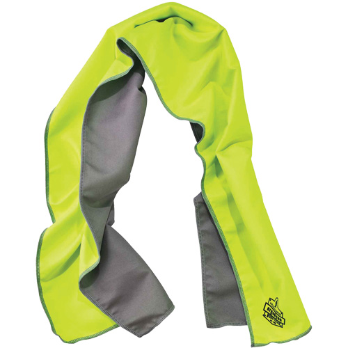 Serviette de refroidissement en microfibre Chill-Its 6602MF, Lime haute visibilit&eacute; Distribution Industrielle GC