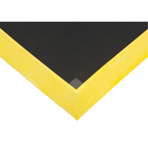Tapis pour l'assainissement des chaussures, Caoutchouc, 2-2/3' la x 3-1/4' lo x 2-1/2" &eacute;pais, Jaune Distribution Industrielle GC