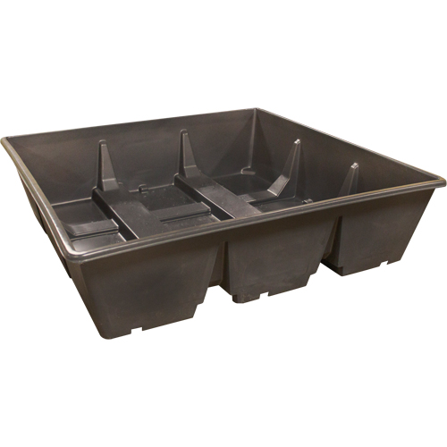 Bac de r&eacute;cup&eacute;ration GRV, Capacit&eacute; de d&eacute;versement 385 gal. US, 76" x 76" x 20" Distribution Industrielle GC