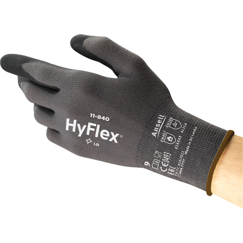 Gants HyFlex 11-840, 9/Grand, R&ecirc;vetement Mousse de nitrile, Calibre 15, Enveloppe en Nylon Distribution Industrielle GC