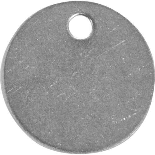 &eacute;tiquettes vierges, Acier inoxydable, 1,25" dia. Distribution Industrielle GC