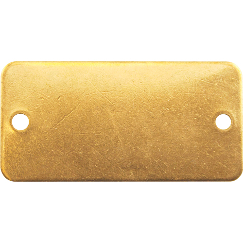 &eacute;tiquettes vierges, Laiton, 2" la x 1" h Distribution Industrielle GC