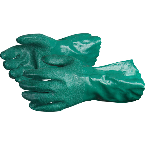 Chemstop Gloves with Crushed Ceramic-Powder Grip Finish, Size Medium/8, 12" L, Nitrile, Cotton Jersey Inner Lining, 40-mil Distribution Industrielle GC