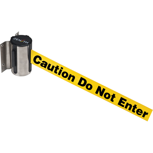 Barri&egrave;re &agrave; fixation murale, Acier, Fixation par vis, 7', Ruban Jaune Distribution Industrielle GC