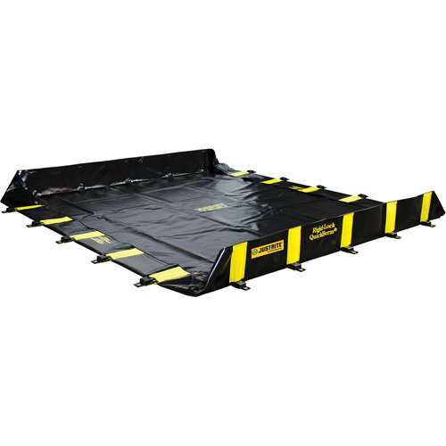 Rigid-Lock QuickBerm&reg;, 745 US gal. Capacity, 10' W x 10' L x 12" H, Stake Wall Distribution Industrielle GC