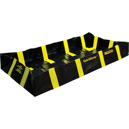 QuickBerm&reg; Containment Berm with Inside Wall Supports, 235 US gal. Capacity, 4' W x 8' L x 12" H, Snap-Up Bracket Distribution Industrielle GC