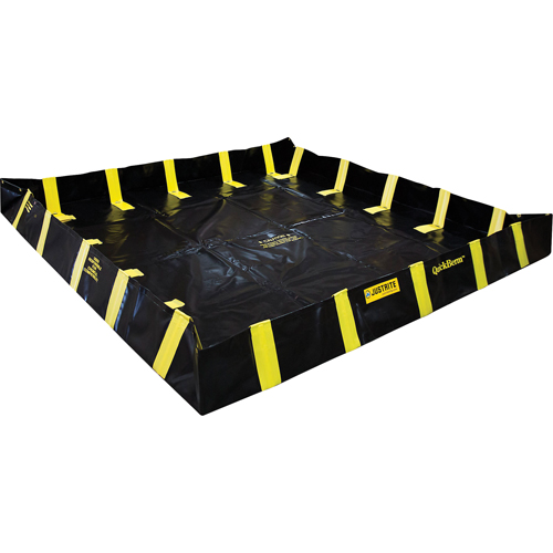 Bermes de confinement avec supports int&eacute;rieurs de parois QuickBerm , Capacit&eacute; 475 gal. US, 8' la x 8' lo x 12" h, Support &agrave; encliqueter Distribution Industrielle GC