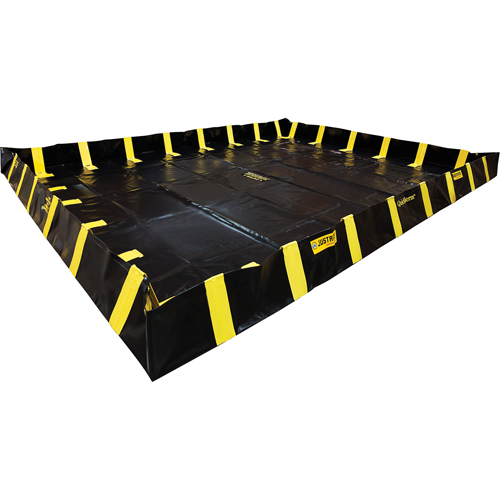 Bermes de confinement avec supports int&eacute;rieurs de parois QuickBerm , Capacit&eacute; 1435 gal. US, 12' la x 16' lo x 12" h, Support &agrave; encliqueter Distribution Industrielle GC