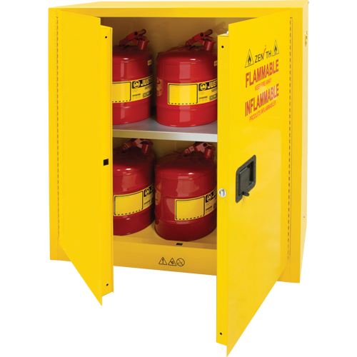 Flammable Storage Cabinet, 30 gal., 2 Door, 43" W x 44" H x 18" D Distribution Industrielle GC