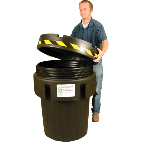 Ultra-Recycled Overpack&reg; Salvage Drum, 95 gal., Stationary Distribution Industrielle GC