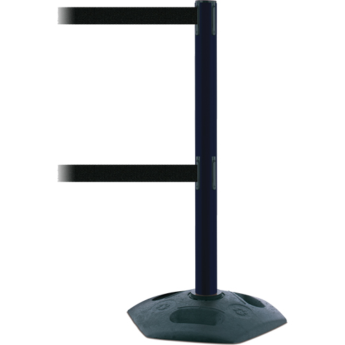 Dual Line Heavy Duty Post, Plastic, 38" H, Black Tape, 7.5' Tape Length Distribution Industrielle GC