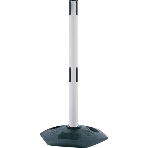 Poteau receveur robuste &agrave; ligne double, Hauteur de 38", Blanc Distribution Industrielle GC
