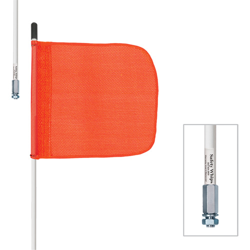 Safety Whip&reg; Heavy-Duty Whips, Threaded Mount, 5' High, Orange Distribution Industrielle GC