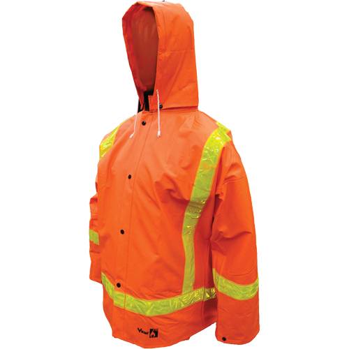 V&ecirc;tements imperm&eacute;ables en PVC ignifuges Open Road , Petit, Orange Distribution Industrielle GC